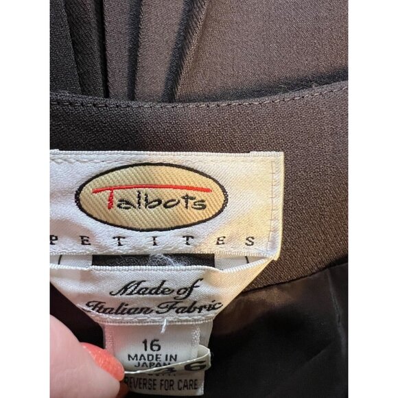 Talbots Skirt Suit Brown 16P Stretch Wool Blazer & Skirt All Season Classic - Picture 12 of 15